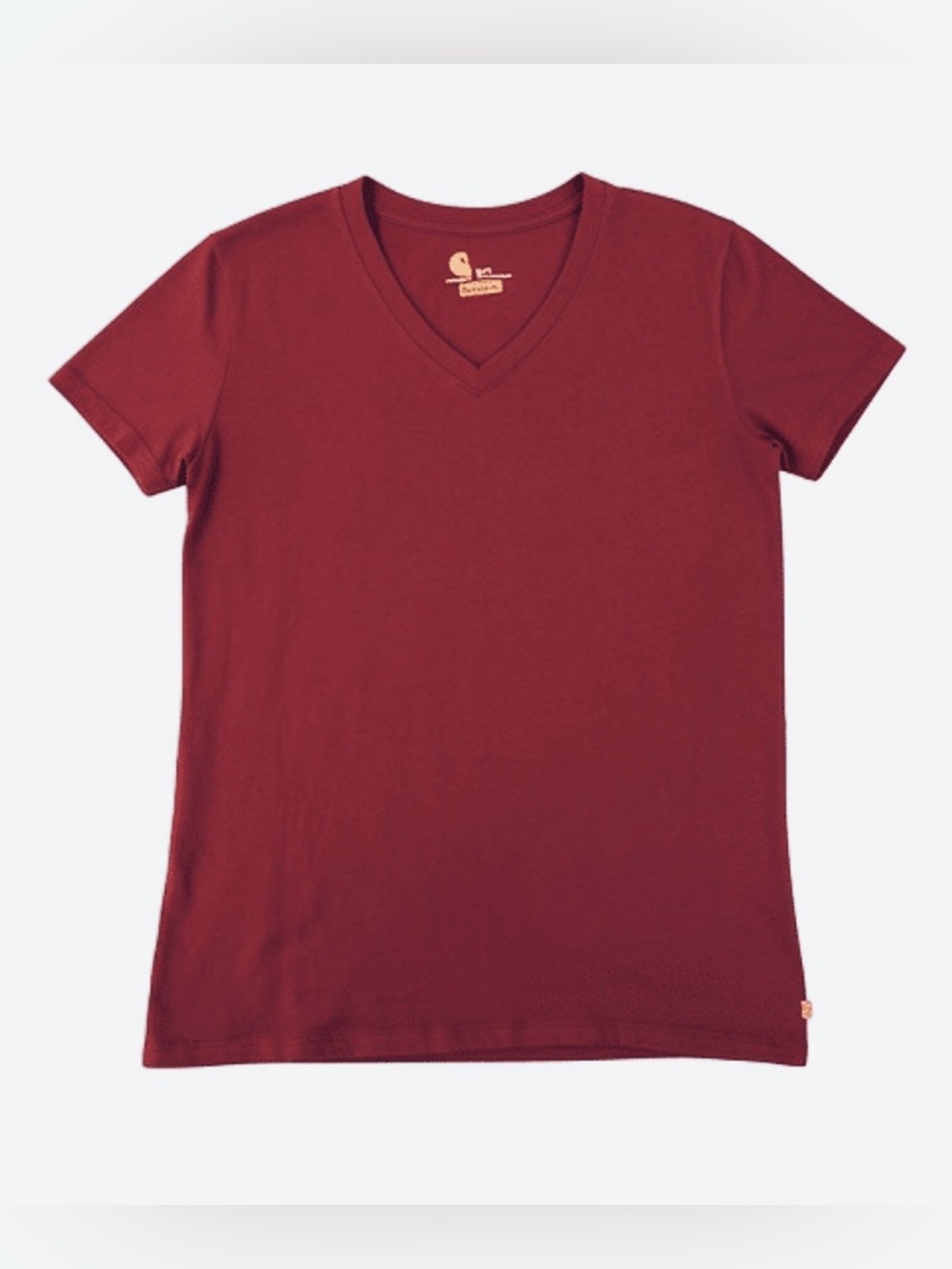 CARHARTT Ladies Short Sleeve V-Neck Tee in Rust Red